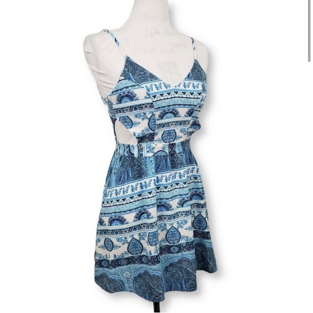 Show Me Your Mumu Piper Boho Cutout Mini Dress S